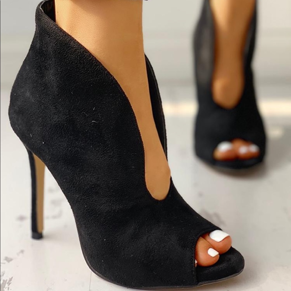Schutz open ankle booties
